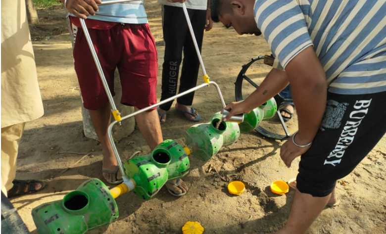 farmer from nabha invent a drum seeder