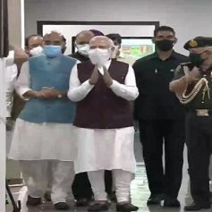 pm modi inaugurates new defence ministry office