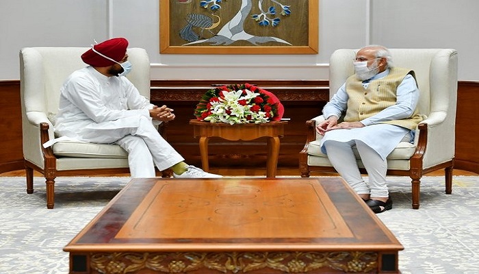 cm channi first meeting with pm modi