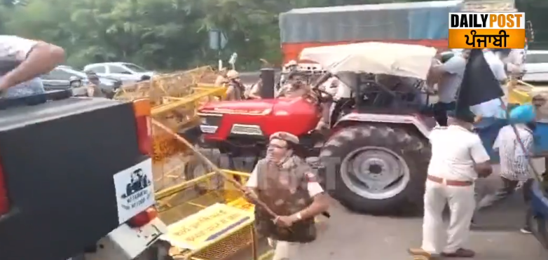 farmers lathicharged in panchkula