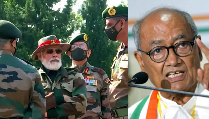 pm modi wearing army uniform digvijay said