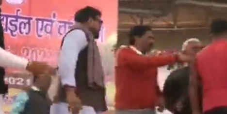 BJP MP slaps a wrestler