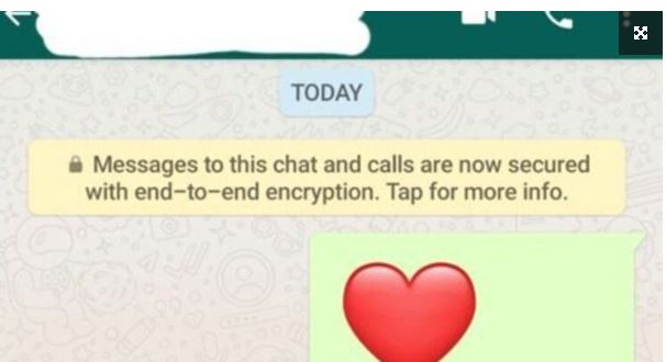 Sending red heart emojis on WhatsApp