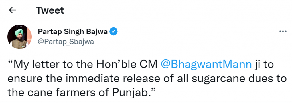 bajwa writes to cm mann