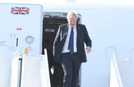 Boris Johnson arrives