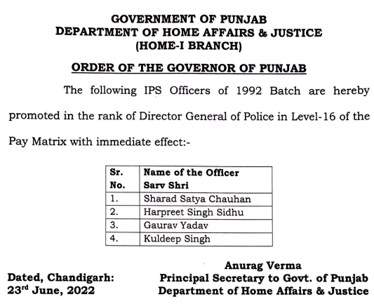 4 IPS Batch officers 