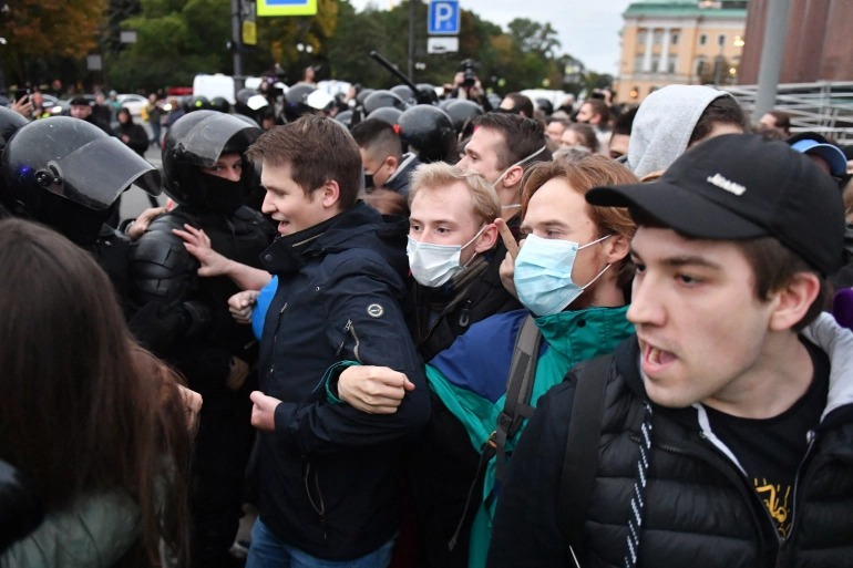 Russia Anti Mobilization Protests