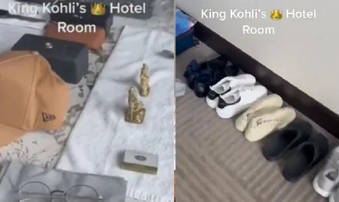 Virat Kohli hotel room video 