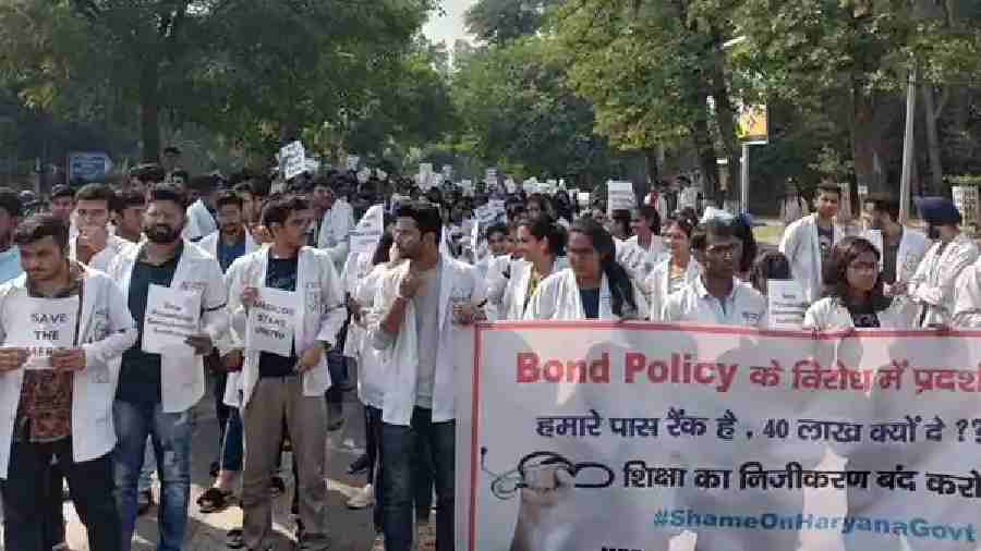 haryana mbbs students strike