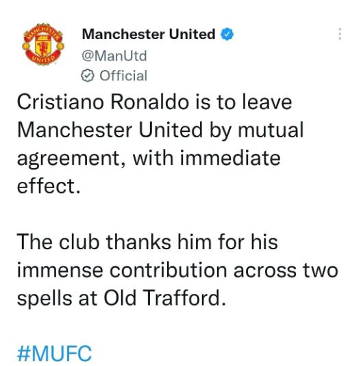 Cristiano Ronaldo leaves manchester united