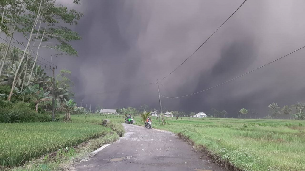 volcano erupted in Indonesia
