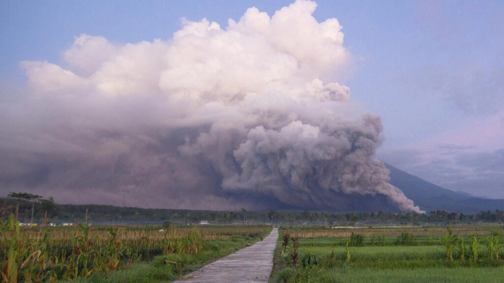 volcano erupted in Indonesia