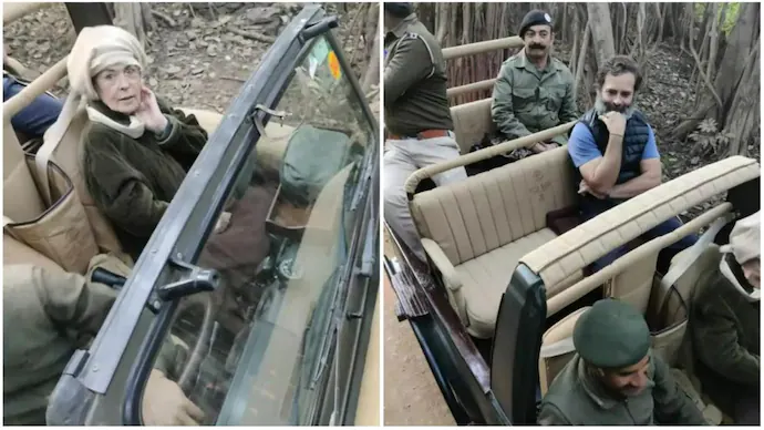 Sonia Gandhi enjoyed jeep 