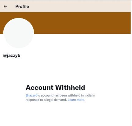 Jazzy B Twitter account 