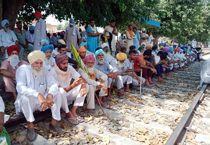 Farmers Protest Railway Track