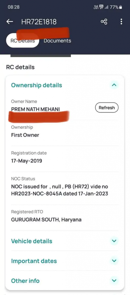 Amritpal Mercedes registered in 