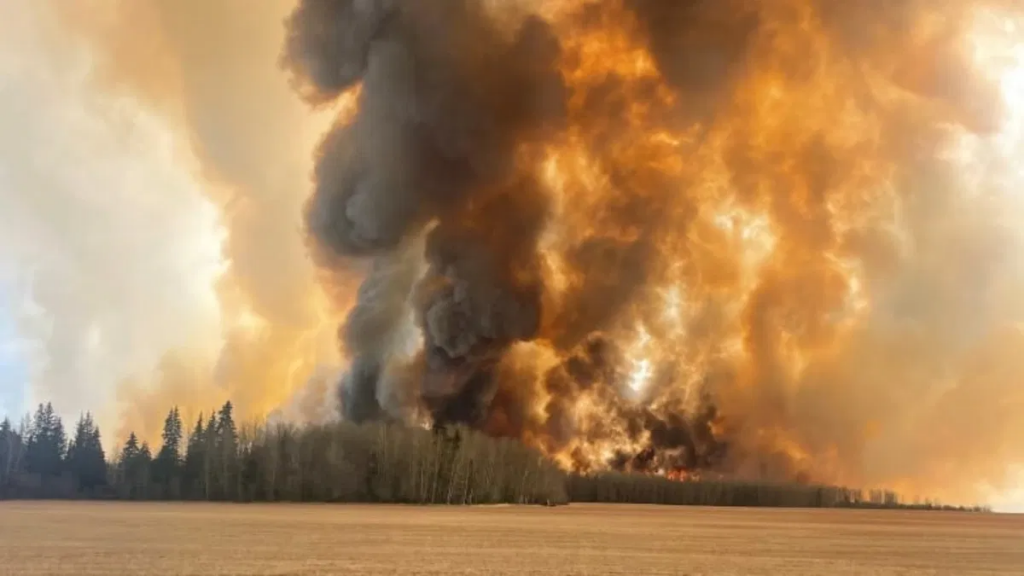 Terrible forest fire in Alberta