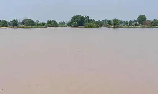 big gap in the Ghaggar river 