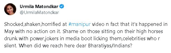 Bollywood Stars on Manipur Incident